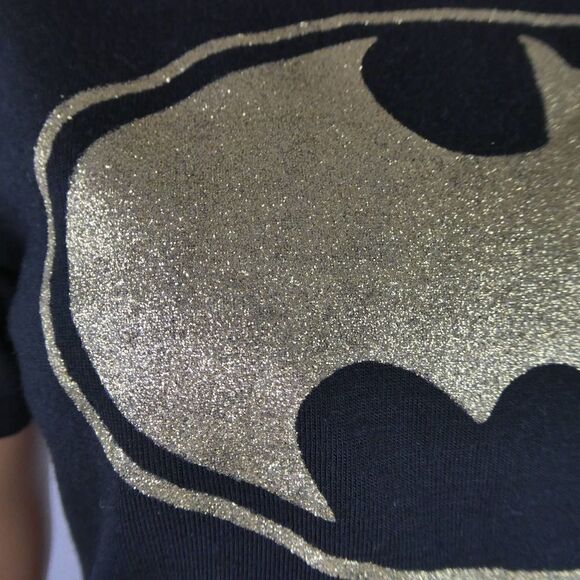 DC Comics Originals Batman Glitter Graphic Logo Belt Cosplay Costume T Shirt Tee - Picture 5 of 11